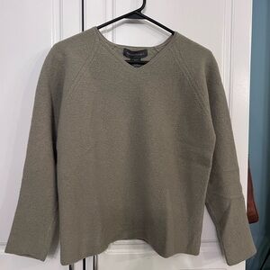 Banana Republic Boiled Wool Sweater, Size L, Taupe/Greige color